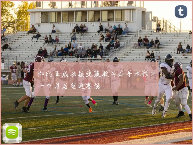 加比亚成功接受腹股沟疝手术预计一个月后重返赛场